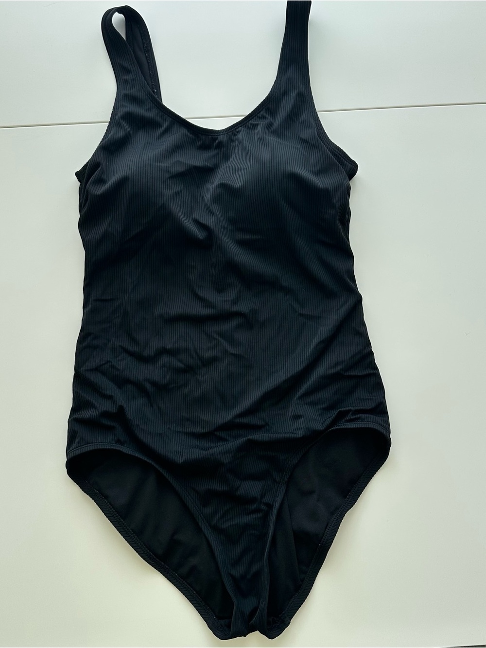 Women's Classic Black One-Piece Swimsuit- L